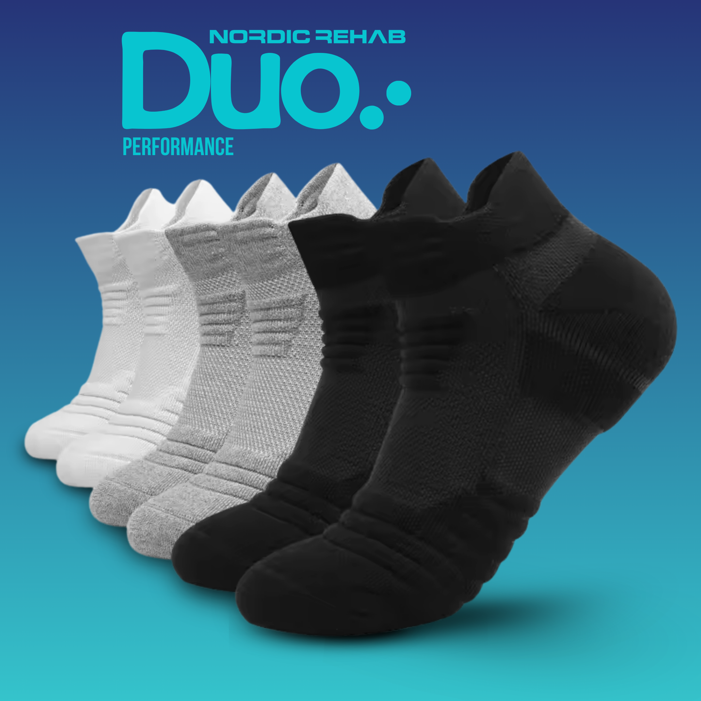 Duo Performance™ - 5 Zoners komprimerande strumpor